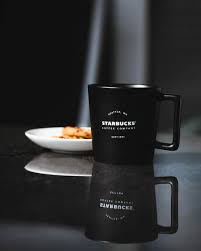 black and white starbucks ceramic mug