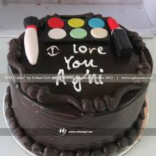 black love makeup cake