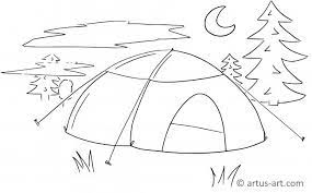 Tent coloring page from houses category. Tent Coloring Page Printable Coloring Page Artus Art