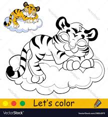 cloud coloring with colorful vector image