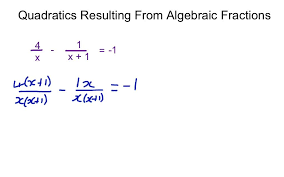 Solving Quadratics From Algebraic