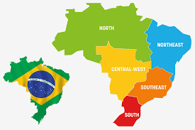 brazil regions map man facts