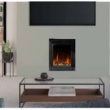 Black Black Glass Electric Fire