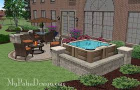 445 Sq Ft Hot Tub Patio Design With