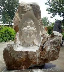 Carved Guan Yin Stone Kuan Yin Statue
