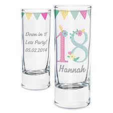 birthday bunting personalised shot glass