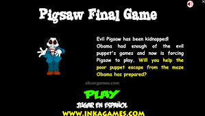 El malvado pigsaw ha secuestrado a michelle, sasha y malia para forzar a obama a jugar a un malévolo juego en la casa blanca. Pigsaw Final Game Juega En Silvergames Com