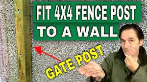 fence post to a wall gate post