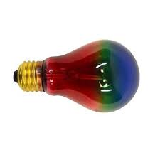25 watt rainbow lightbulb color light