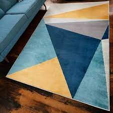 blue geometric rugs for living room