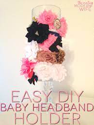 {re blog from my old blog, papermellie} this is one of those projects that i had to share again! Easy Diy Baby Headband Holder The Vintage Modern Wife
