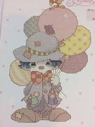 Details About Precious Moments Book Of Clowns Counted Thread Cross Stitch Pattern Book 7