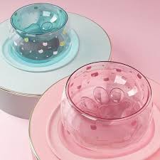 Sakura Series Handmade Glass Cat Bowl