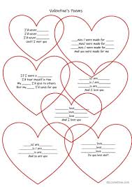 valentine s day poem ideas english esl
