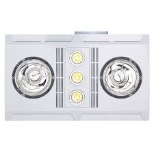 bathroom heater exhaust fan lights white