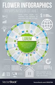 Flower Style Infographic Chart Options Menu