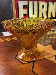 Art Deco Amber Art Glass Vase