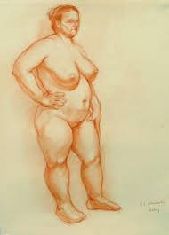 Nude female figure 2 Drawing by Ivan Onnellinen | Saatchi Art