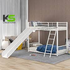 kids bunk bed with slide size
