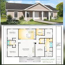 House Plan 1664 Square Feet Gable Roof