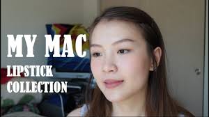 my mac lipstick collection try on