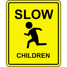 Slow down children sign Royalty Free Stock SVG Vector