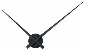 hands only large black wall clock