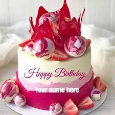 beautiful birthday cake with name for