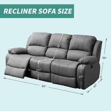 3 Seater Elastic Couch Recliner Sofa