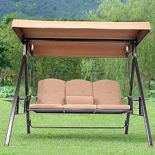 3 Seat Outdoor Deluxe Patio Swing With
