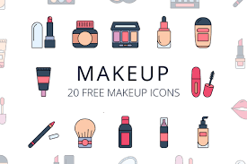 makeup vector icon set free