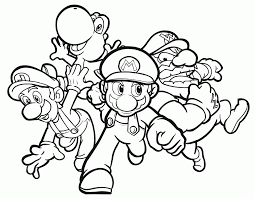 Printable coloring pages for kids. Luigi And Mario Coloring Pages Coloring Home