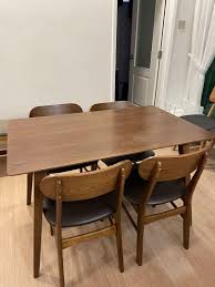 Browse furniture for the dining room or kitchen. Walnut Dining Table Set Furniture Home Living Furniture Tables Sets On Carousell