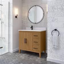 Bathroom Vanity In White Oak
