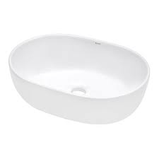 Bathroom Vessel Sink White Oval
