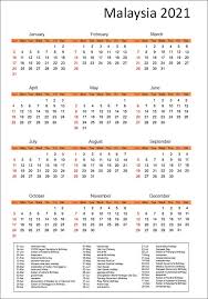 Malaysia celebrates 14 festival holidays, most in the world, due to our diverse culture. Printable Malaysia 2021 Calendar With Holidays Pdf Calendar Dream