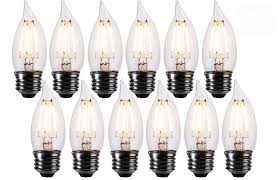 Flsnt 60 Watt Equivalent Led Chandelier Light Bulbs Dimmable 4 5w Ca11 Led Filament Bulbs E26 Medium Base 2700k Soft White 12 Pack