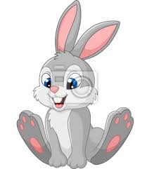 Simon le lapin, dessin animé diffusé en 2016, série tv / anime. Heureux Lapin Dessin Anime Isole Blanc Fond Peintures Murales Tableaux Rire Silly Oreille Myloview Fr