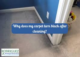 my carpet turn black after cleaning