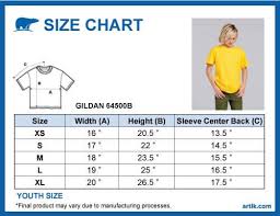 Gildan Sweatshirt Size Chart Youth Best Picture Of Chart