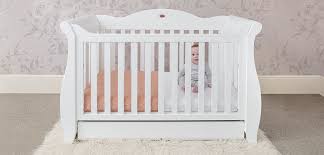 sleigh royale cot bed white boori