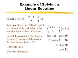 linear equation for one variable