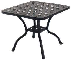 Outdoor End Table 21 Small Square Cast