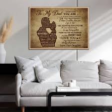 To My Dad Canvas Wall Art Father S Day