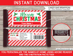 hershey bar christmas wrappers template