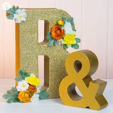 Glitter Wedding Letters Diy Wedding Décor