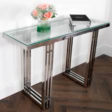 Zurich Clear Glass Console Table With