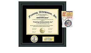 That will look sweet and memorable experience. Amazon Com Custom Diploma Frames Corporate Award Certificate Framing Personalized Clock Retirement Graduation Gift Engraved Graduation University Degree Plaque Matte Black Inner Gold Matted Sports Outdoors