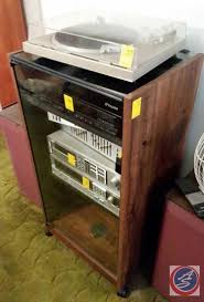 o sullivan 2 tier stereo cabinet with