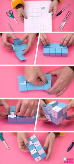 fidget toy cubo infinito de papel kawaii